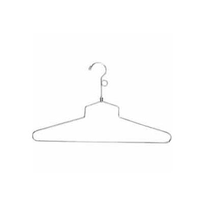 18" L Steel Blouse And Dress Hanger W/ Loop Hook - Chrome - Pkg Qty 100