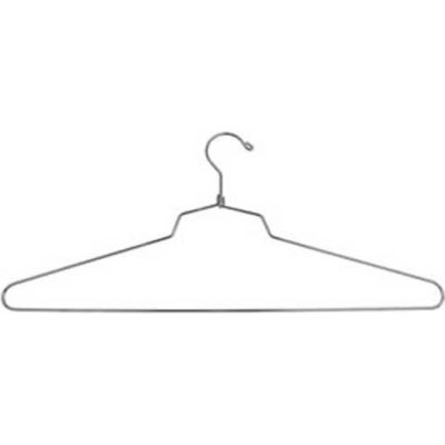 19" L Steel Blouse And Dress Hanger W/ Regular Hook - Chrome - Pkg Qty 100