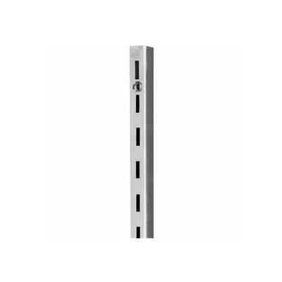96" Heavy Weight Single Slot W/ 1/2" Slots On 1" Centers - Satin Zinc - Pkg Qty 10