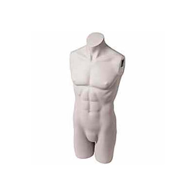 Male Headless 3/4 Torso Form - White