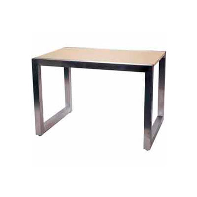 60"L x 32"W x 30"H Large Display Table - Satin Chrome