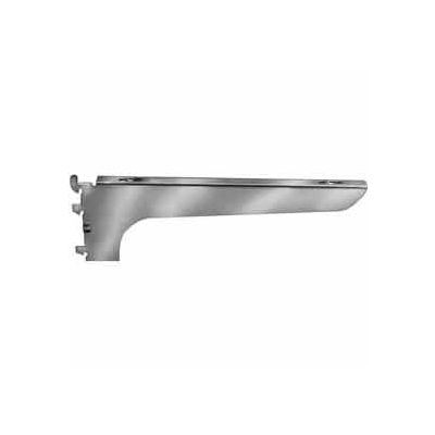 12" Right Wood Shelf Bracket - Satin Zinc - Pkg Qty 25