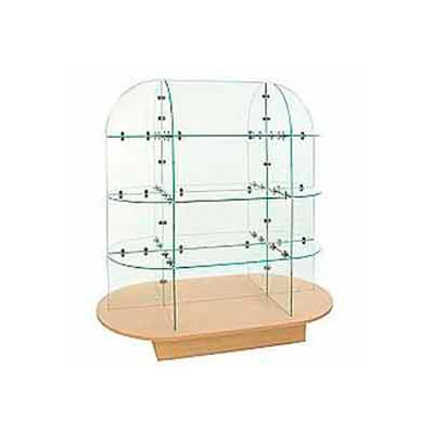 Glass Merchandiser with Oval base -