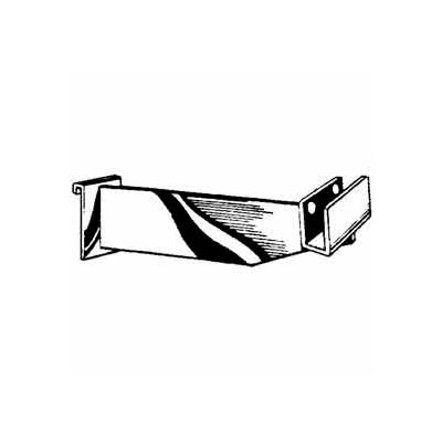 12"L Hangrail Bracket To Hold Rectangular Tubing - Semi-Gloss White - Pkg Qty 24