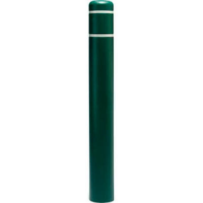 Post Guard® Bollard Cover CL1385SS64, 4-1/2"Dia. X 64"H, Green W/No Tape