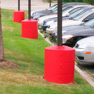 Light Pole Guard Base Cover LPGYELLOW, 26" Dia. x 41-1/4"H, 4 Rings, Yellow