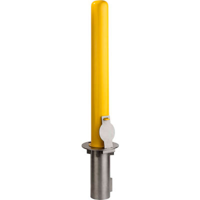 Post Guard® Removable Bollard, 36"H x 4"Dia.,Yellow, RMB436PY