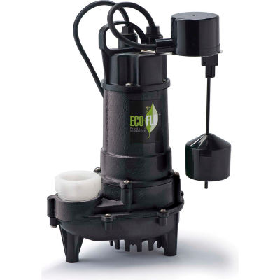 Eco-Flo ECD75V Submersible Sump Pump, Cast Iron, 3/4 HP, 6000 GPH