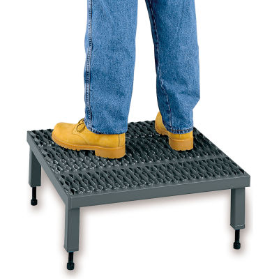 EGA Steel 1-Step Platform, 24" X 36", 9"-14" Adjustable Height, 500 Lb ...