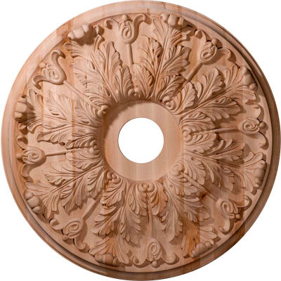 Ekena Carved Florentine Ceiling Medallion CMW24FLCH, 24"OD x 2-1/4"D