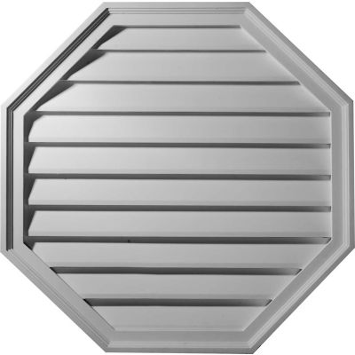 Ekena Functional Octagon Gable Vent Louver, 22"W x 22"H x 2-1/8"D