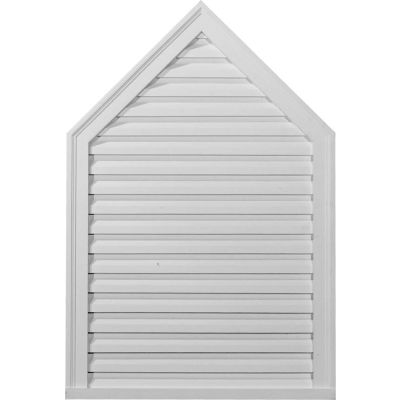 Ekena Peaked Gable Vent Louver GVPE24X54D, 24"W x 54-1/8"H x 1-7/8"D, Decorative