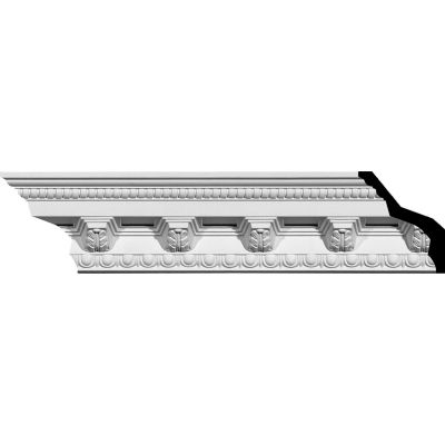 Ekena Attica Crown Moulding MLD03X03X05AT, 3-7/8"H x 3-5/8"D x 5-3/8"F x 94-1/2"L