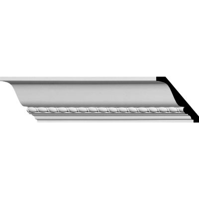 Ekena Theia Bead And Barrel Crown Moulding MLD03X03X05TH, 3-3/4"H x 3-3/8"D x 5"F x 96"L
