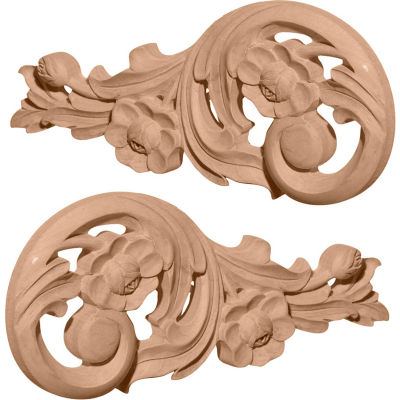 Ekena Medium Springtime Scrolls ONL09X04X01SPMA, 9-3/4"W x 4-3/4"H x 3/4"D