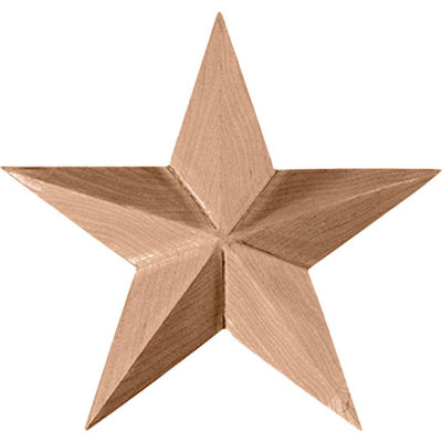 Ekena Galveston Star Rosette ROS04X04GL, 4-1/8"W x 4-1/8"H x 5/8"D