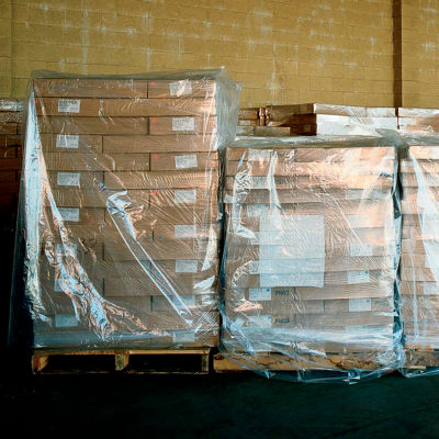 LDPE Pallet Cover 85" x 51" for Pallet Size 48" x 48" x 60" 2 Mil Clear 50 Pack
