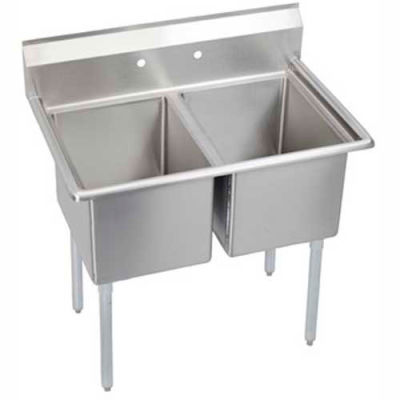 Elkay® E2C16X20-0X NSF Sink, 2-Compartment w/16L x 20W Bowl, 14 Deep