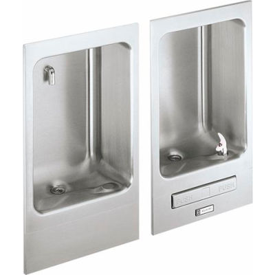 Elkay Fully Recessed Water Fountain, Stainless Steel, Wall Hung, EDFBC212C