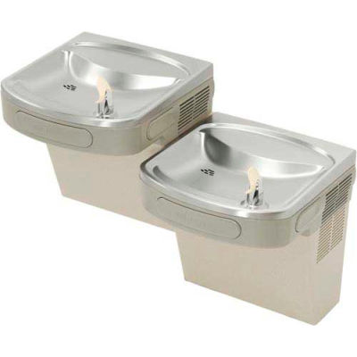 Elkay ADA Barrier Free Water Cooler, Light Gray Granite, 2 Station, Reversible, EZSTL8LC