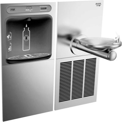 Elkay EZWS-SFGRN8K EZH2O Water Bottle Refilling Station W/SwirlFlo Green Single Cooler, Refrig, SS