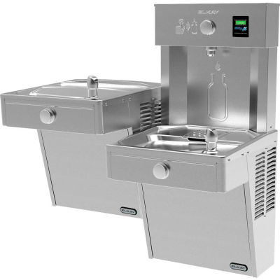 Elkay VRCTLRDDWSK Vandal-Resistant EZH2O Water Bottle Refilling Station, Bi-Level, Non Refrig, SS