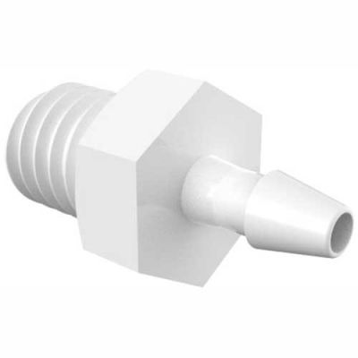 Eldon James 10-32 Taper to 1/16" Barbed Adapter, White Nylon