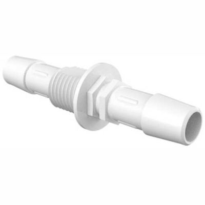 Pack Of 170 Eldon James 1/4-18 NPSM to 3/8 x 1/4 Barbed Bulkhead Adapter White Polypropylene Pack Of 170 Eldon James 1/4-18 NPSM to 3/8 x 1/4 Barbed Bulkhead Adapter White Polypropylene