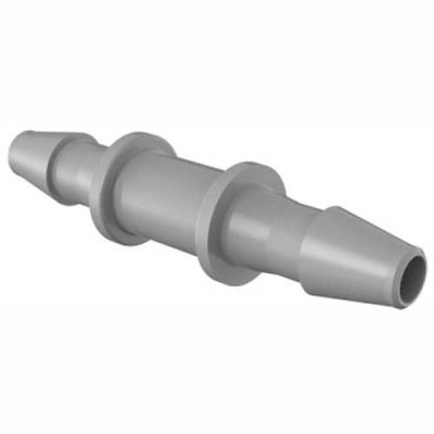 Eldon James 3/32" Barbed Straight Coupler, Gray Kynar