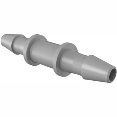 Eldon James 1/16" Barbed Straight Coupler, Gray Kynar