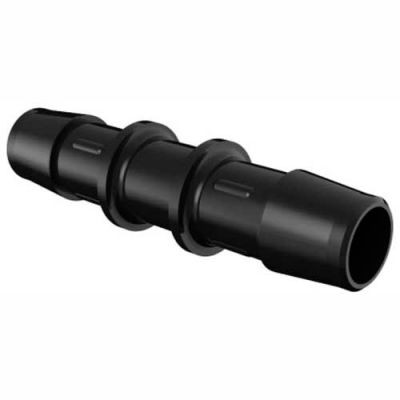 Eldon James 1/2" Barbed Straight Coupler, Black Nylon