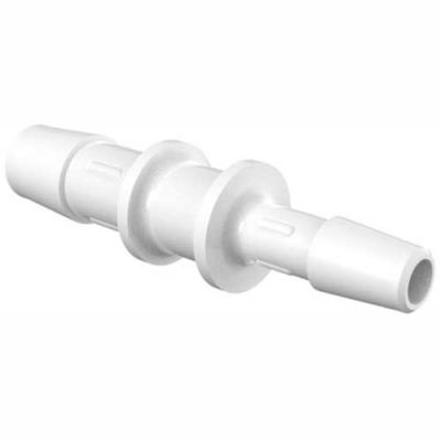 Eldon James 3/8" to 1/4" Barbed Reduction Coupler, White Nylon