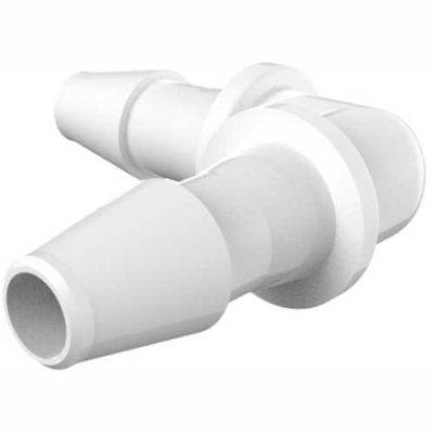 Eldon James 3/32" Barbed Equal 90 Degree Elbow, White Nylon