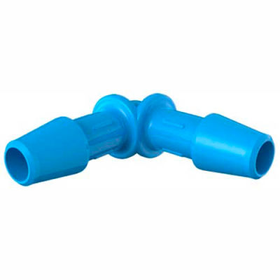 Eldon James 3/16" Barbed Equal 90 Degree Elbow, Antimicrobial Natural Nylon