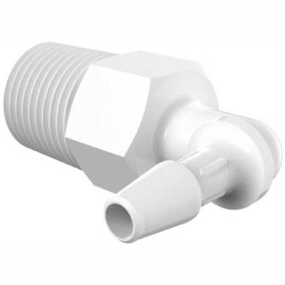 Eldon James 1/8-27 NPT to 5/32" Barbed Elbow, High Density Polyethylene