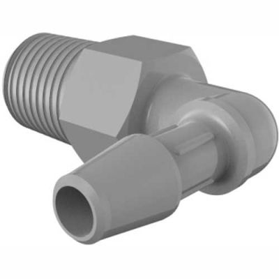 Eldon James L4-6WN White Nylon Threaded Elbow 1/4-18 NPT Thread to 3/8 Barb Pack of 10 Eldon James L4-6WN White Nylon Threaded Elbow 1/4-18 NPT Thread to 3/8 Barb Pack of 10