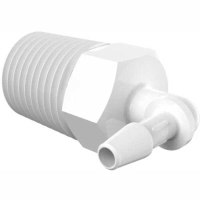 Eldon James 1/4-18 NPT to 5/32" Barbed Elbow, High Density Polyethylene