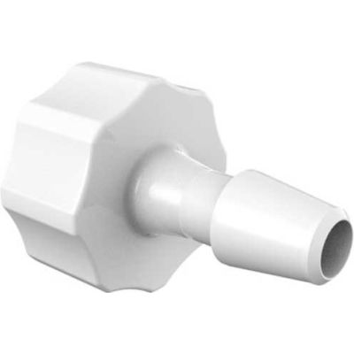 Eldon James Large Bore Male Luer with 3/16" Barb, Natural Kynar