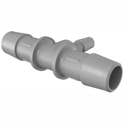 Eldon James 1/2" x 1/4" Barbed Reduction Tee, Gray Kynar