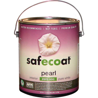 AFM Safecoat Pearl Enamel Tint Base 0 VOC, White 32 Oz. Can 1/Case - 14234