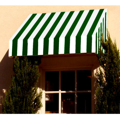 Awntech EN23-8FW, Window/Entry Awning 8' 4-1/2" W x 3'D x 2'H Forest Green/White