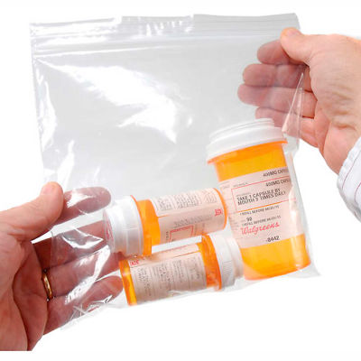 Clear Line Seal Top Reclosable Bags, 8"W x 8"L, 2 Mil, Clear, 1000/Pack
