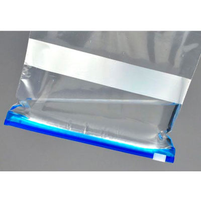 1.75 Mil No Leak Slide Seal Bags With Write On Block, 7"L x 8"W, Clear, Pack of 250