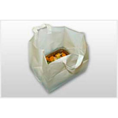Take Out Bags W/ Loop Handle & Cardboard Insert, 24"W x 15-1/4"L, 3 Mil, White, 100/Pack