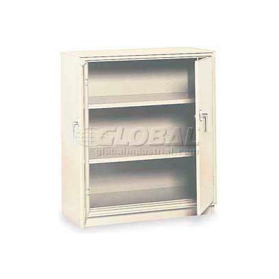Equipto Counter High Cabinet, 36"W x 24"D x 42"H, Smooth Reflective White