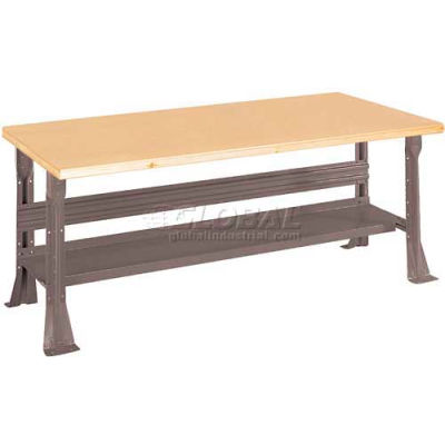 Equipto C-Channel Fixed Height Workbench - Shop Top Square Edge 72"W x 30"D x 34"H Gray