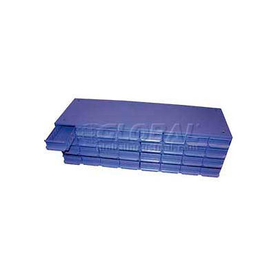 Equipto Cabinet w/12 Extra Wide & Deep Drawers, 34-1/8"W x 18"D x 13-5/8"H, Textured Regal Blue