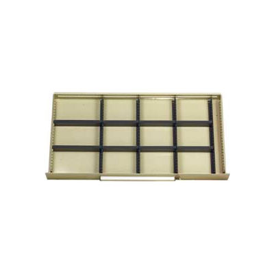 Equipto Modular Drawer Divider Set For Drawer 48" W X 24" D X 6" H - 12 Compartments, Office Gray