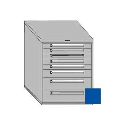 Equipto 30"W Modular Cabinet 8 Drawers No Divider, 38"H, No Lock-Textured Regal Blue