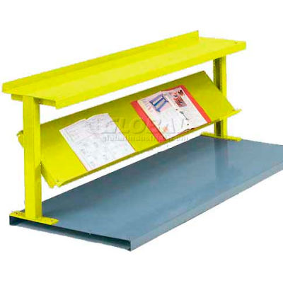 Equipto® Production Booster 452T48-YL, 48"W X 24"H, 2 Shelves, Safety Yellow